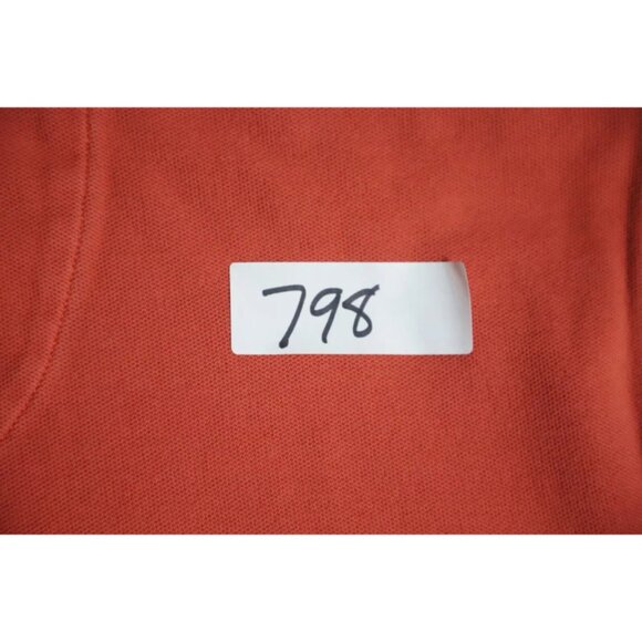 Orvis Golf Polo Shirt Mens XL Orange Spread Collared Spell Out Logo Embroidered - Picture 9 of 9